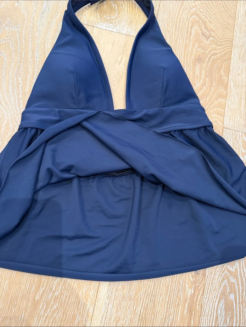 J. Crew Peplum Halter Tankini Swim Top Size Small